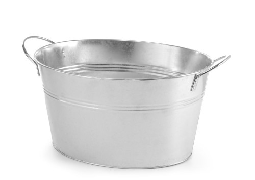 Party-Eimer, 18Liter, 40x33x22,5 cm. Das verzinkte Stahlblech verleiht dieser Serie ein rustikales Design.