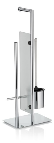 Toilettengarnitur Style mit Ersatzrollenhalter Metall glänzend 26,0x18,0x71,0 cm von Kela