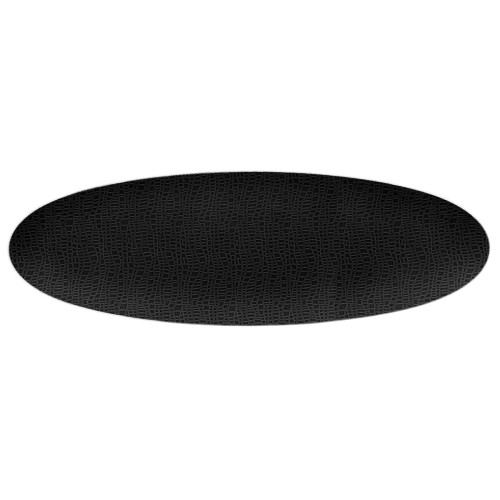 Seltmann Servierplatte schmal 44x14 cm, oval, Form: Life, Dekor: 25677 Fashion glamorous black, hohe Kantenschlagfestigkeit, Made in Germany
