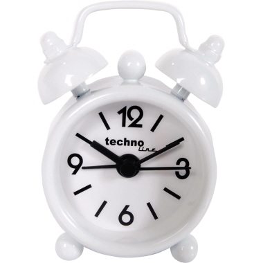 technoline® Wecker DGW mini 42 x 62 x 18 mm (B x H x T) 1 Weckzeit ohne integriertem DCF77 Empfänger 1 Batterie Metall