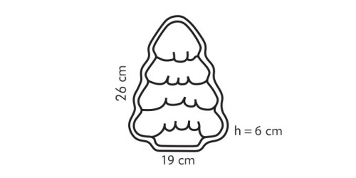 Backform Weihnachtsbaum DELÍCIA 26x19 cm Edelstahl, Antihaftbeschichtung Spülmaschinenfest
