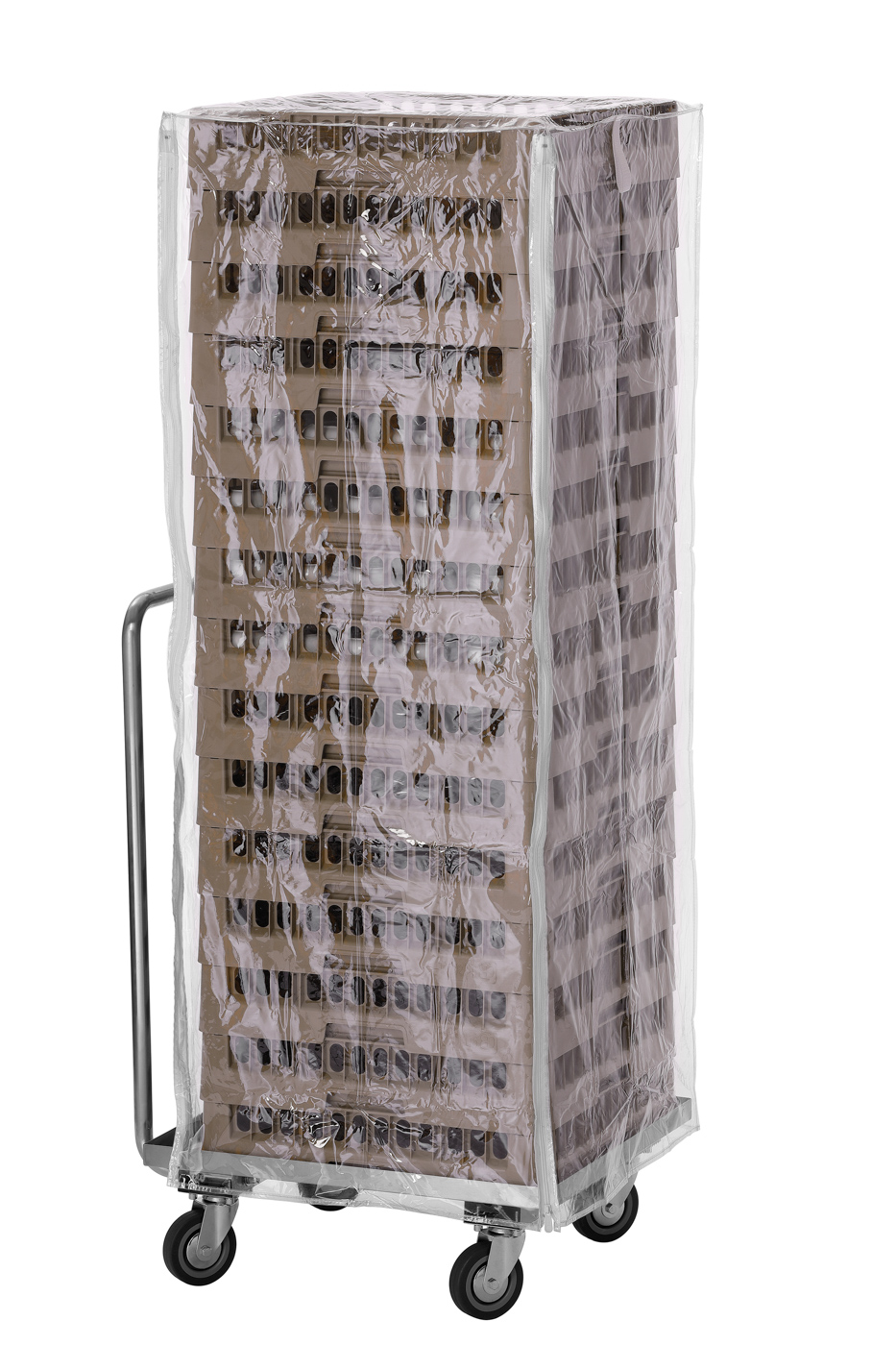 Bartscher Abdeckhaube TGS100-15 | Ausgelegt für:Geschirrkorbwagen TGS100 ,15 Spülkörbe (Höhe 100mm) | Maße: 53,5 x 55,5 x 141,0 cm. Gewicht: