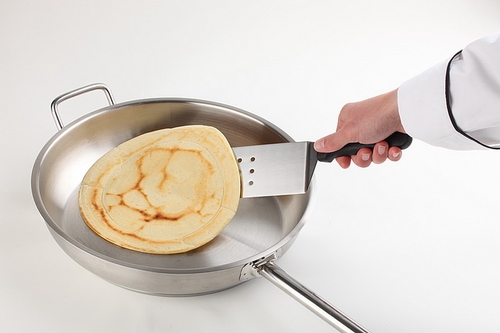 Wender, perforiert 24,5x7,5cm, Länge 37,5cm flexible Edelstahl-Klinge rutschfester Griff aus Polypropylen, schwarz