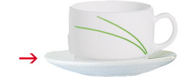 Kaffeeuntertasse Ø: 14 cm, aus Hartglas Toronto Eden ARCOPAL