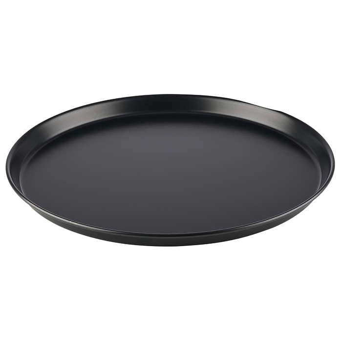 Pizzablech Ø 36 cm, H: 2,5 cm Blaublech, nicht beschichtet Boden: Ø 34 cm Materialstärke ca. 1 mm hitzebeständig bis 360°C