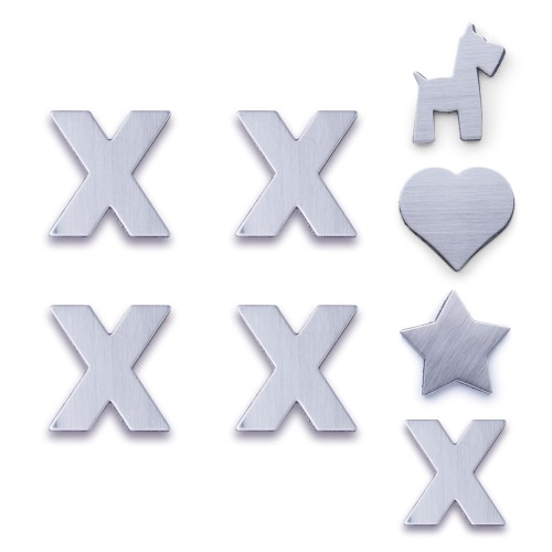 Zeller Magnet-Set, 4-tlg., Edelstahl, sort.