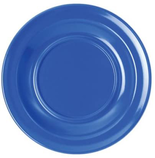 WACA Kaffeeuntertasse COLORA in blau, aus Melamin. Durchmesser: 14 cm.