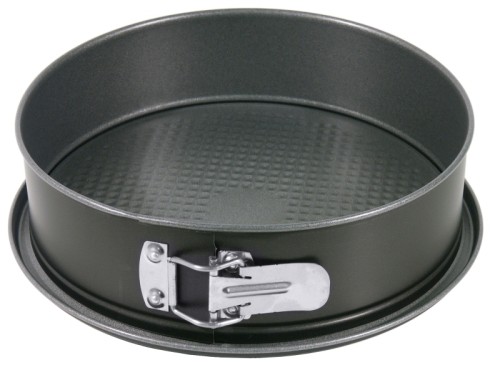 Antihaft-Springform aus 0,38 mm starkem Stahl, PTFE antihaft-beschichtet, nicht spülmaschinengeeignet Durchmesser innen: 26,5 cm,