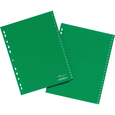 DURABLE Zahlenregister DIN A4 1-52 Hartfolie grün