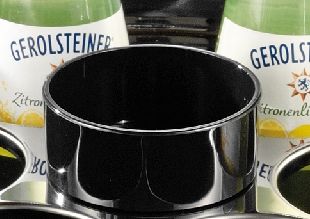 Kronkorkenschale für Konferenzkühler STAR, schwarz, Durchmesser: 65 mm, Höhe: 30 mm