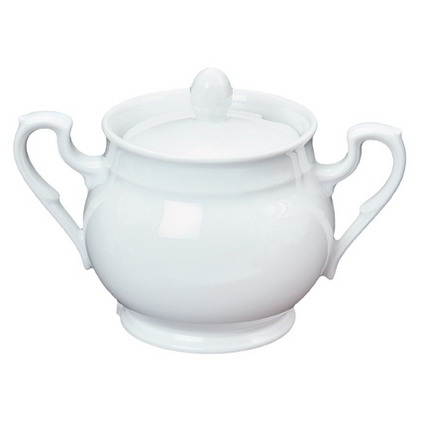 Zuckerdose ALICE, mit Deckel, Inhalt: 0,25 ltr. uni weiß, Henneberg