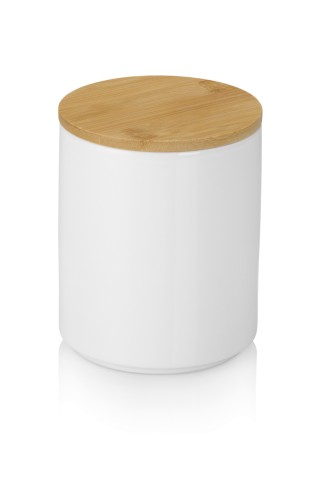 Kela Vorratsdose Cady aus Keramik, weiß, Höhe ca. 150mm, Ø 120mm , Inhalt: 1 L