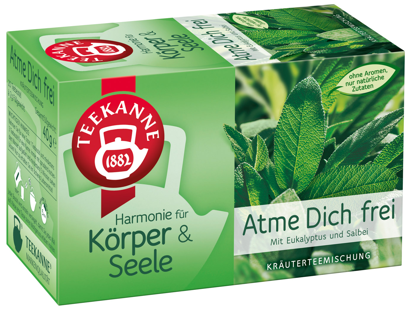 Teekanne Atme Dich Frei - für Hals und Brust Inhalt: 20 Beutel