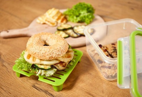 Emsa CLIP & GO Sandwichbox XL Transportbehälter mit 2. Ebene - spülmaschinenfest - Made in Germany