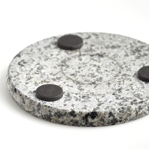 Glasuntersetzer-Set, 4-tlg., Granit. Ø: 100 mm. Höhe: 10 mm.