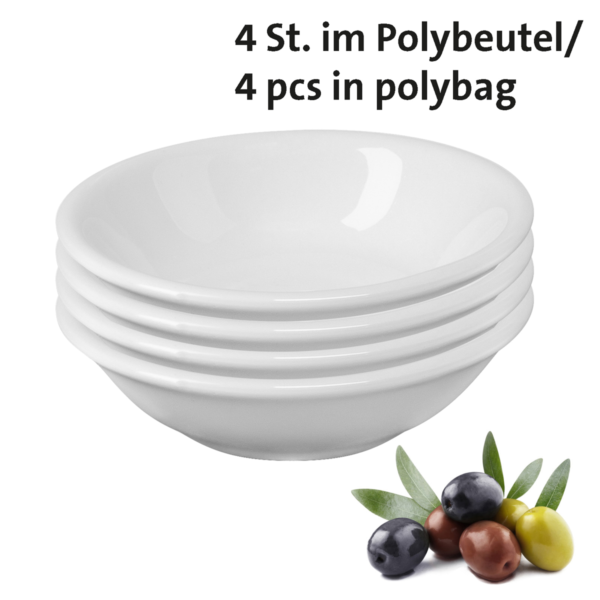 4 Keramikschälchen »Tapas + Friends«, rund, Ø 7 x 2 cm