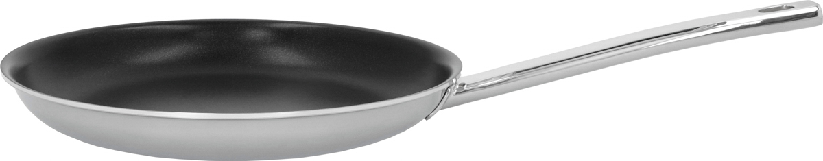 Crêpes-Pfanne, 24 cm, rund, 18/10 Edelstahl, Serie: Ecoline 5. Marke: Demeyere