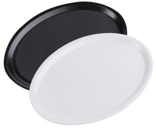 Ovales Tablett , nicht rutschfest aus glasfaserverstärktem Polyester, schlagfest und bruchstabil, spülmaschinenfest,