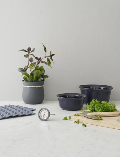 GROW-IT Kräutertopf grau, Maße: 130 x 130 x 130 mm