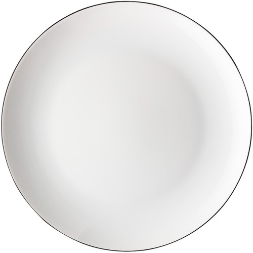 Cucina-Basic Colori Black (schwarze Linie) von Arzberg, Speiseteller 26 cm, aus Porzellan
