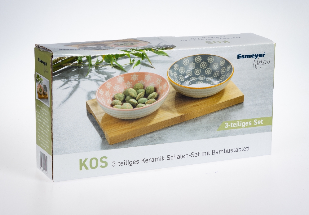 3-teiliges Servier-/Snack-Schalenset "KOS",