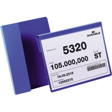 DURABLE Sichttasche DIN A5 quer PVC dunkelblau 50 St./Pack.