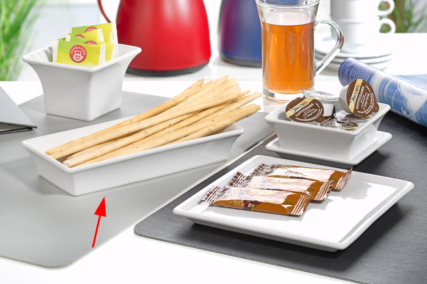 Schale FRIENDS, Länge: 200 mm, Breite: 100 mm, Höhe: 35 mm, Farbe: weiss