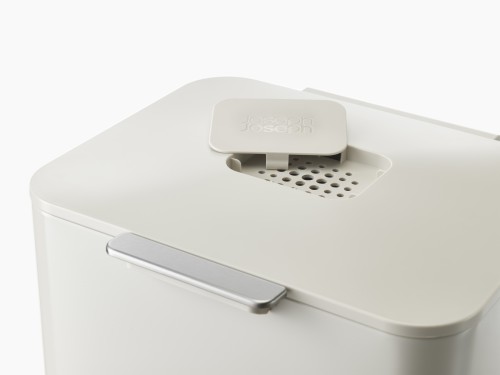 Joseph Joseph IntelligentWaste Totem Max 60 - Abfallbehälter mit separater Recycling-Einheit, inkl. Biomüll-Caddy, 60 Liter -