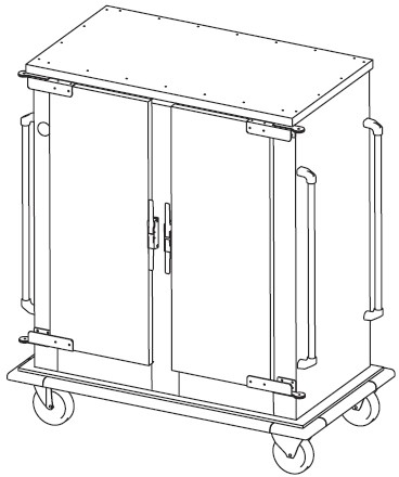 ETERNASOLID® Bankettwagen RACKTIC 2x8 EN, neutral, zweitürig