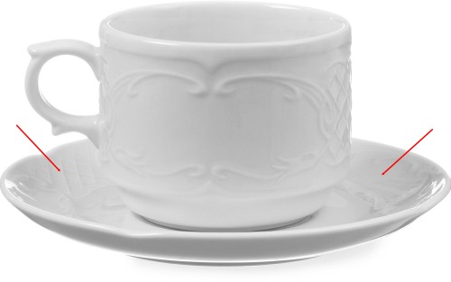 HENDI Cappuccinotasse Obere - 250 ml - Flora