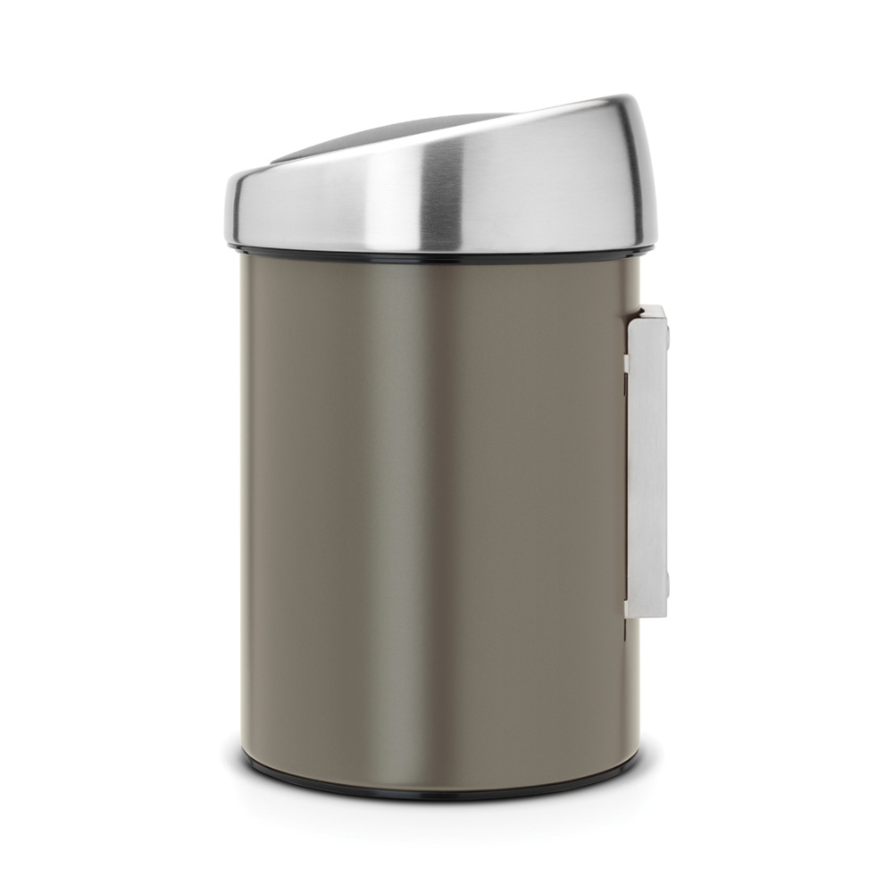Brabantia Touch Bin 3 L mit Kunststoffeinsatz / Deckel Brilliant steel