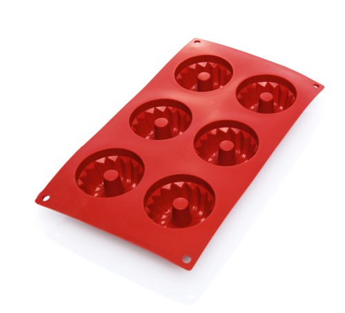 Gugelhupf BACKFORMEN. 6 Formen. Silikon, › temperaturbeständig von -40 °C bis 280 °C›