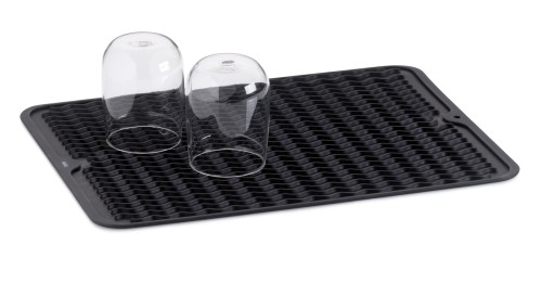 Abtropfmatte Rena Silikon schwarz 40,0x30,0x0,6 cm von Kela