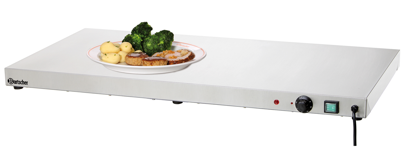 Bartscher Warmhalteplatte WP600 | Thermostat: Ja| Maße: 100 x 50 x 6,4 cm. Gewicht: 16 kg