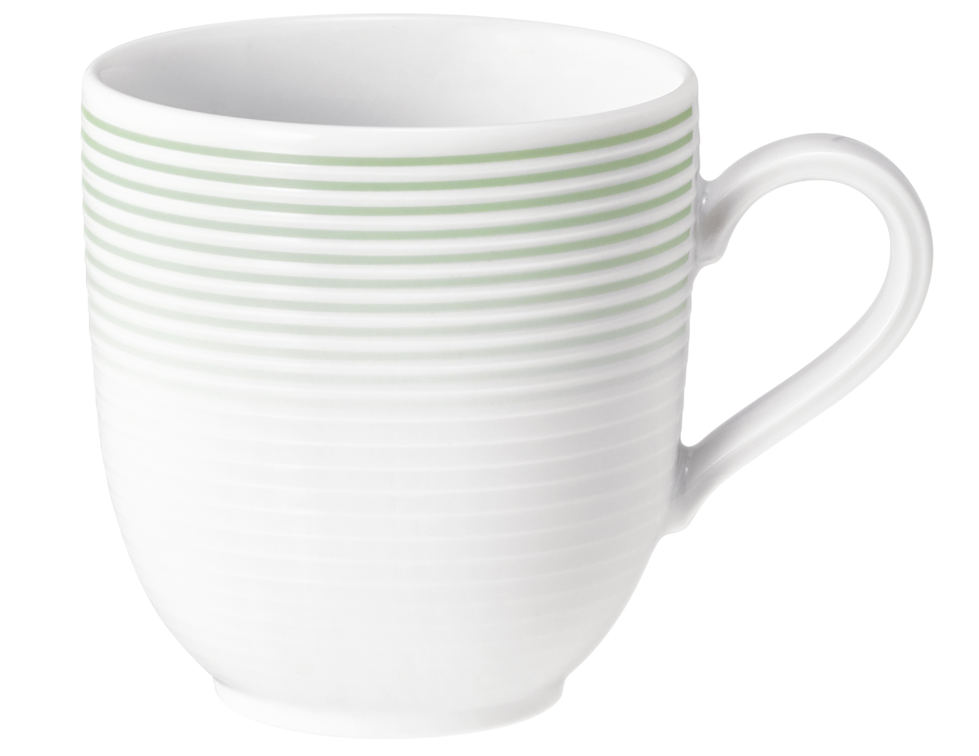 Seltmann Becher mit Henkel Tulpe 0,28 l, Form: Blues, Dekor: 57720 Salbeigrün