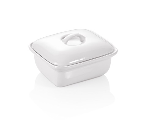 Butterdose. Porzellan. mit Deckel, passend für 250 Gramm Stücke.