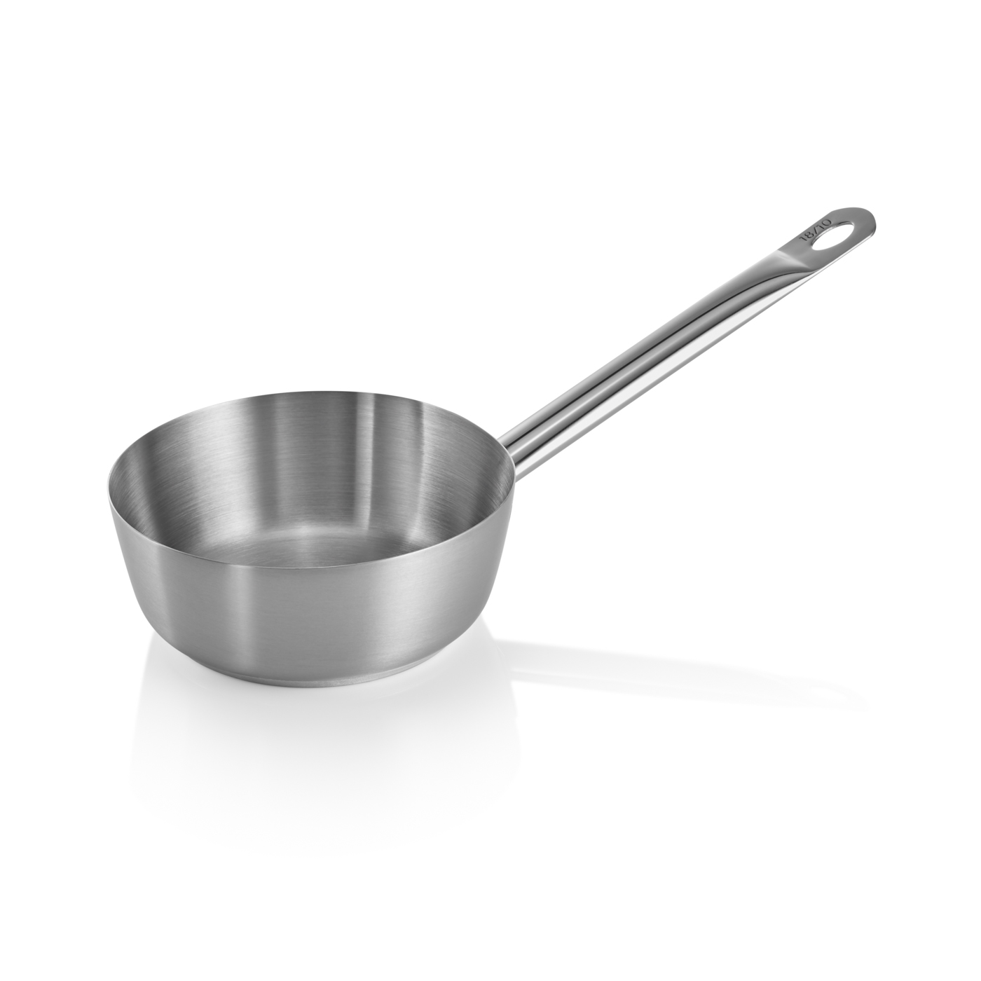 Sauteuse Cookware 21, Ø 16 cm, mit glattem Rand, Chromnickelstahl 18/10 Mit geradem Rand (kein Schüttrand)