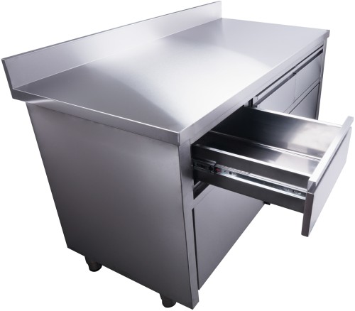 SARO Schiebetürenschrank mit 3 Schubladen und Aufkantung, 1400X700mm Made in Europe - Schiebetür - 3 Schubladen - mit Aufkantung -