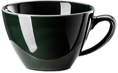 Mesh Colours Forest (Dunkelgrün) von Rosenthal, Tee-Obertasse, aus Porzellan