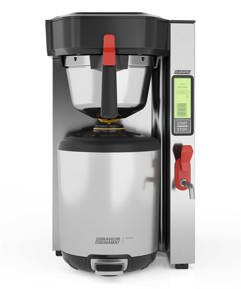 BONAMAT Filterkaffeemaschine Aurora Single Low (Aurora SGL) brüht Filterkaffee direkt in das Basisteil des Thermo-Dispenser