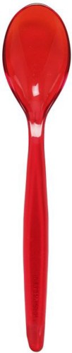 Roltex Teelöffel aus Copolyester in transparentem rot
