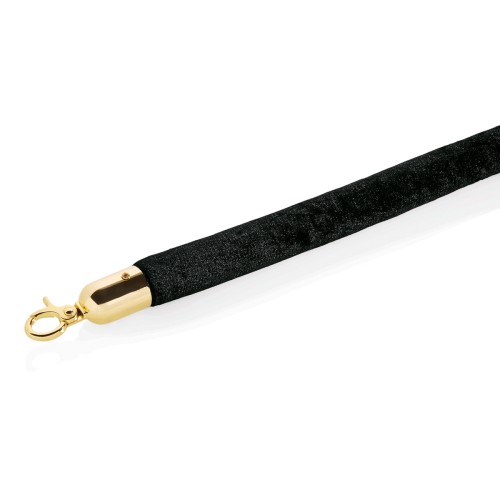 Verbindungstau, Velours, Beschläge goldfarben. Material: Edelstahl, Polyester. Serie: Classic Eco. Durchmesser: 2,8 cm. Farbe: schwarz. Maße: