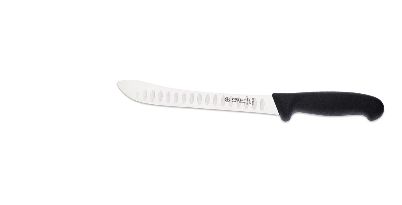 Abhäutemesser 21 cm, Kullenschliff, schwarz Giesser - Made in Germany