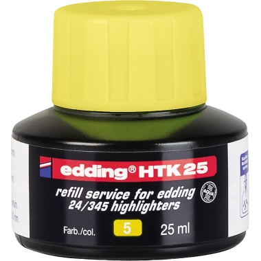 edding Nachfülltusche HTK 25 gelb 25ml