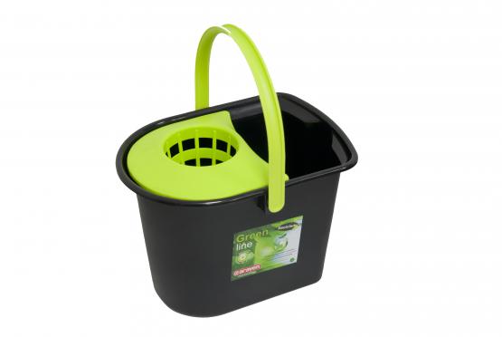 ARAVEN Putzeimer 15L GREEN LINE