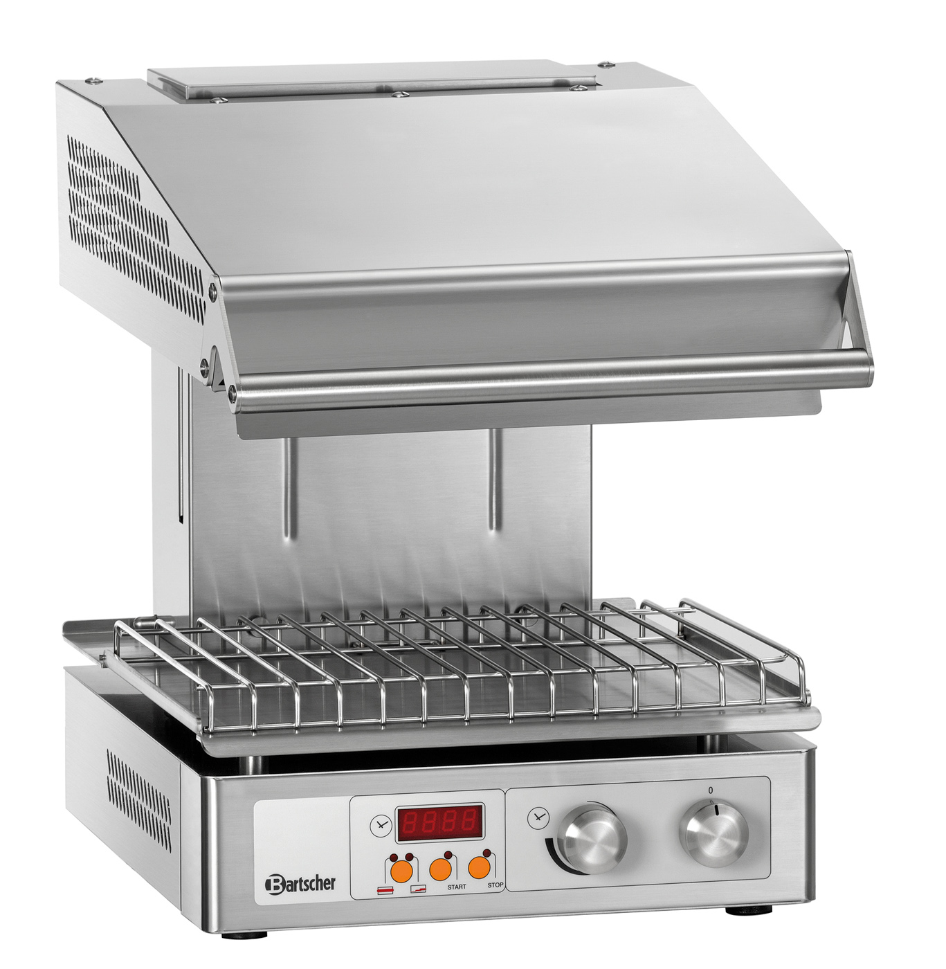 Bartscher Hi-Light-Lift-Salamander 400-2Z |Fettauffangbehälter: Ja | Maße: 40 x 57 x 51,5 cm.Gewicht: 41 kg