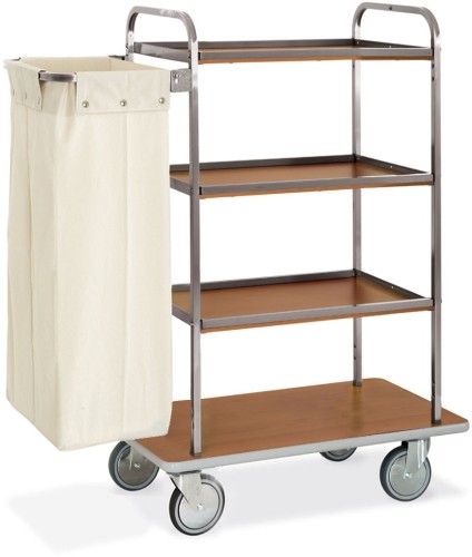 ETERNASOLID® Wäschewagen Edelstahl/Holz Purpose-W, Basis 87cm