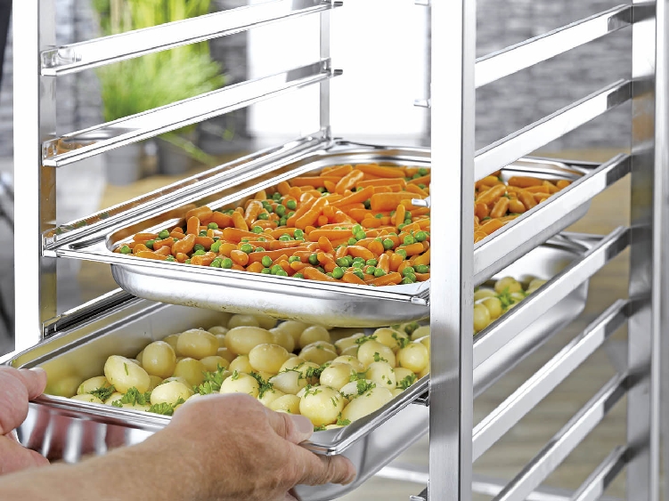 Blanco Regalwagen RWRA 850 mit Arbeitsplatte für 8 GN 1/1 oder 16 GN 1/2