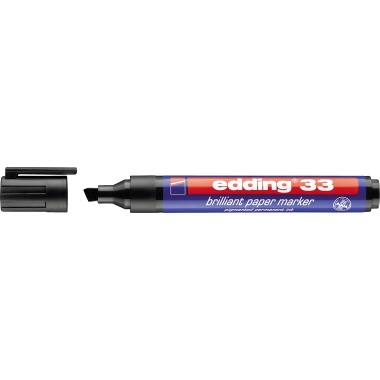 edding Pigmentmarker 33 brilliant paper marker 1-5mm schwarz Keilspitze nachfüllbar