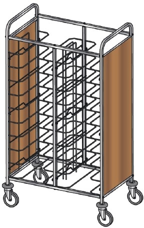 ETERNASOLID® Tablettwagen 20 Universal, 2 Seiten Paneele MDF